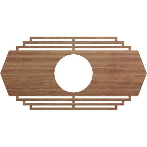 Chrysler Wood Fretwork Pierced Ceiling Medallion, Walnut, 16